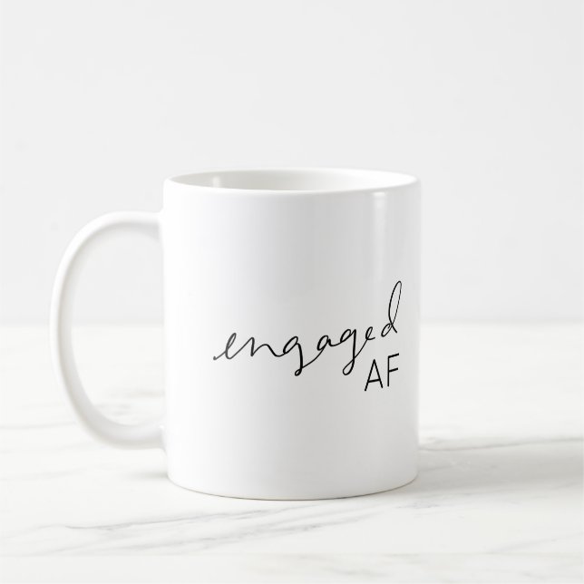 Tasse verlobter AF-Script-Verlobung (Links)
