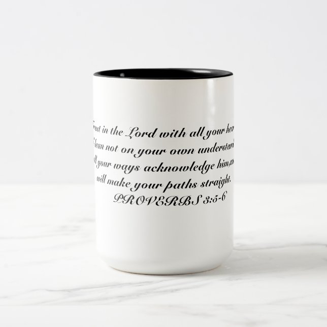 Tasse 'Vertraue auf den Herrn' (Mittel)