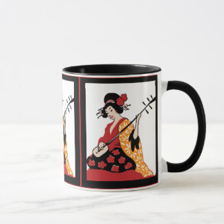 Tasse Vintag Art Geisha & Shamisen