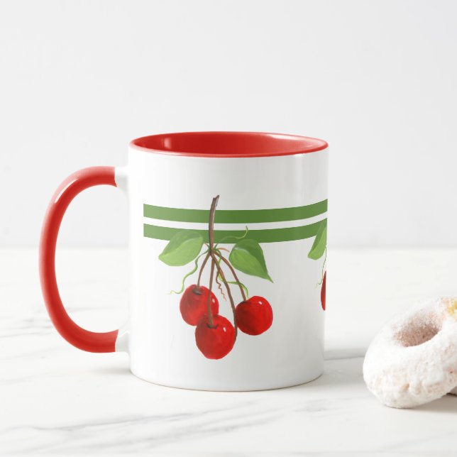 Tasse Vintag Cherries (Mit Donut)