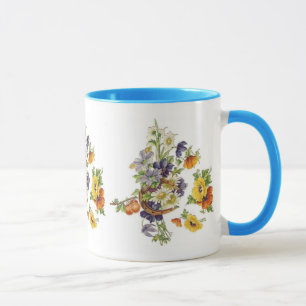 Tasse Vintage Blumenstrauß Hufeisen