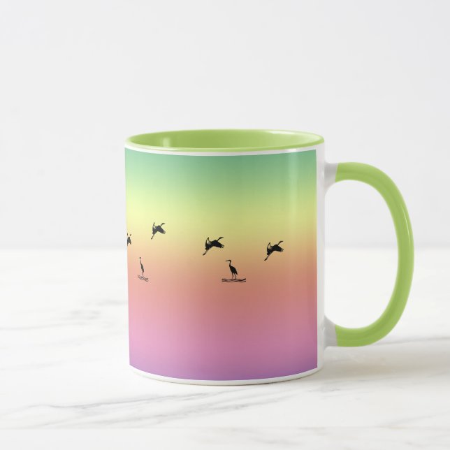 Tasse - Vogelschatten bei Sonnenaufgang (Rechts)