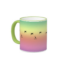 Tasse - Vogelschatten bei Sonnenaufgang