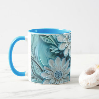 Tasse von Blue Cut Paper-Blume