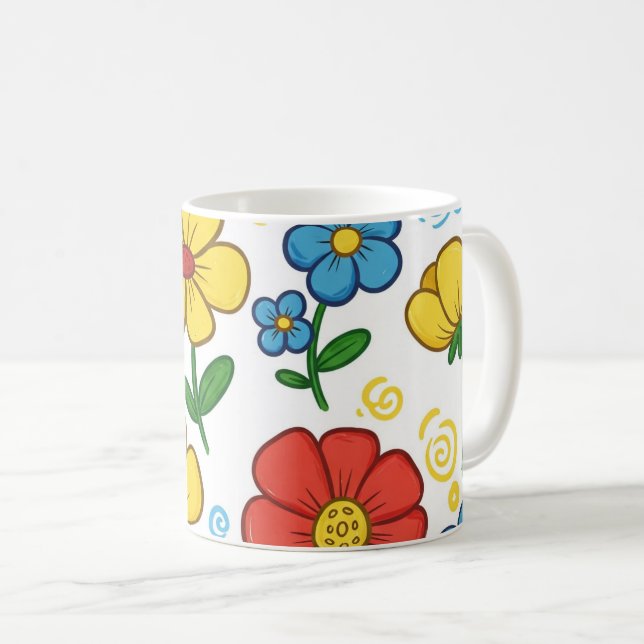 Tasse von Blumen und Sippen (VorderseiteRechts)