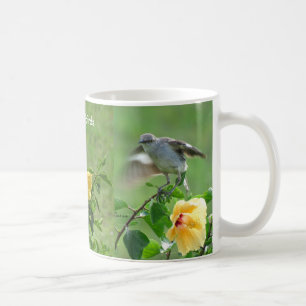 Tasse von drei Spottvögeln Blume