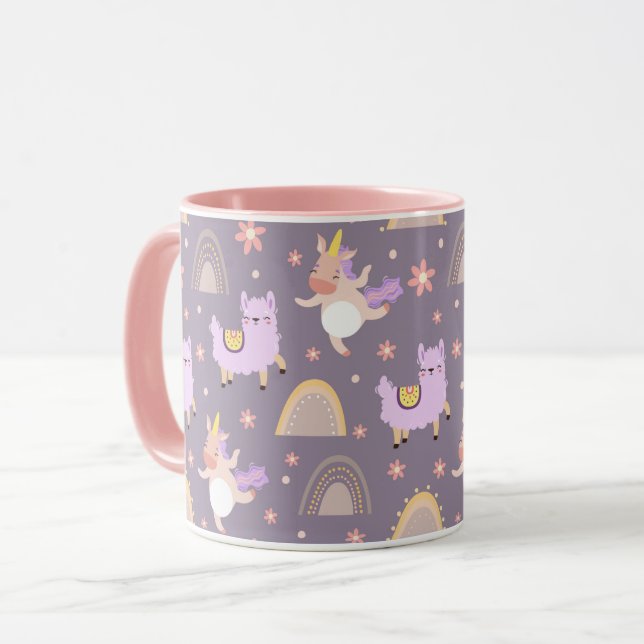 Tasse von Einhorn und Llamas (Vorderseite Links)