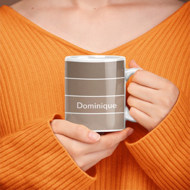 Tasse von erdigen, feinen Streifen mit weißer Gren (Von Creator hochgeladen)