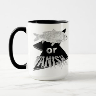 Tasse von Fischen oder Verschwinden - Monochrom