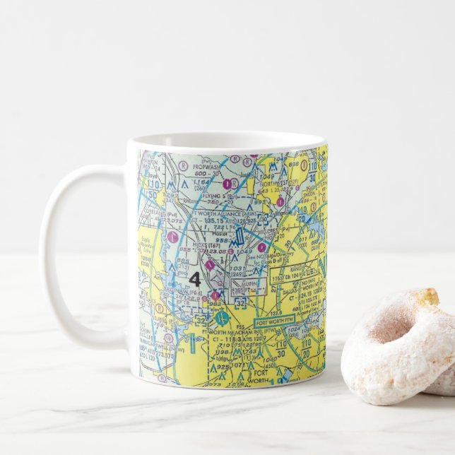 Tasse von Flugdiagrammen (Mit Donut)