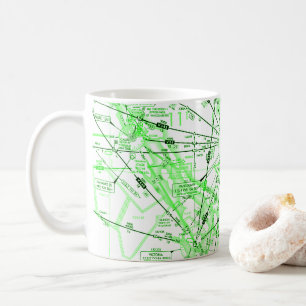 Tasse von Flugzeugdiagrammen
