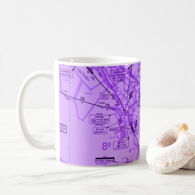 Tasse von Flugzeugdiagrammen (Mit Donut)