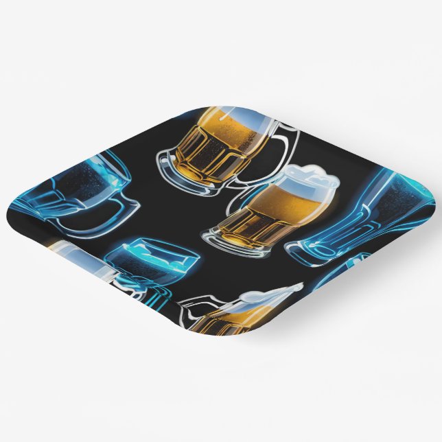 Tasse von Glasbäern Pappteller (Gewinkelt)