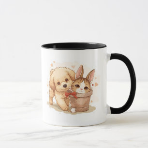 "Tasse von glücklichen Haustieren: Niedlich & herz Tasse