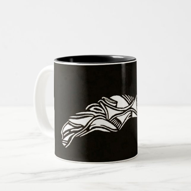 Tasse von Grafiklinien (Vorderseite Links)