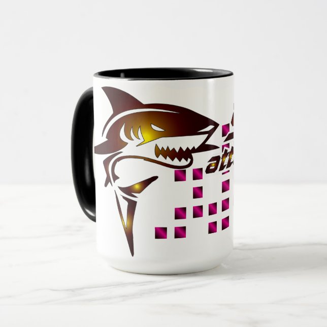 Tasse von Haiangriffen (Vorderseite Links)