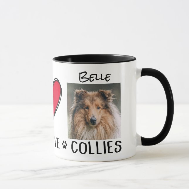 Tasse von Hundebrücken-Colliesen (Rechts)