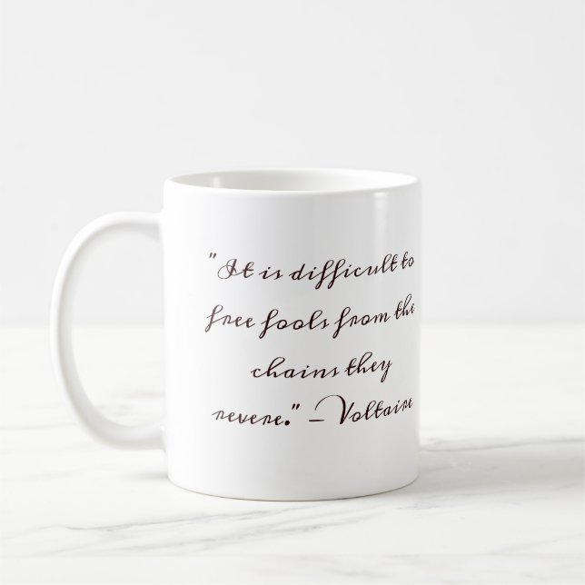 Tasse von inspirierenden Zitaten - Ketten umkehrt (Links)