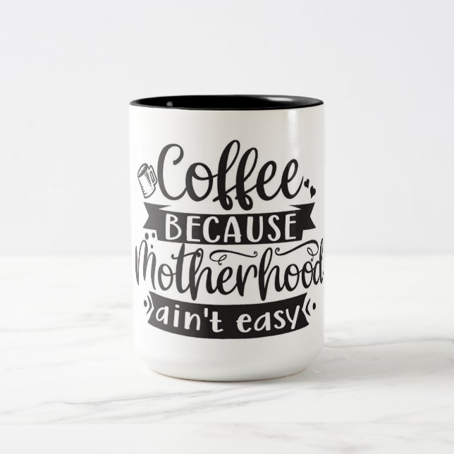 Tasse von Kaffee und Mutterschaft (Mittel)