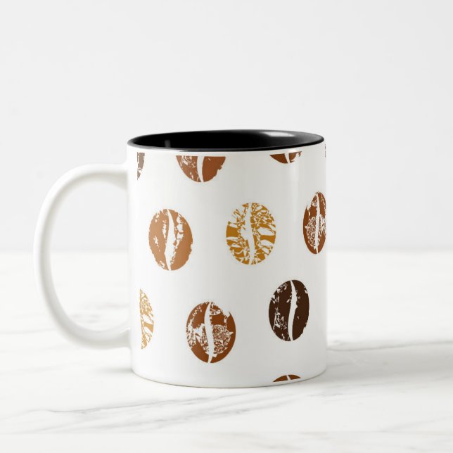 Tasse von Kaffeebohnen (Links)