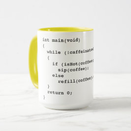 Tasse von Kaffeecode für Softwareentwickler