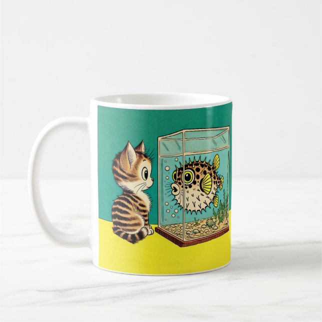 Tasse von Katzen und Puffern (Links)