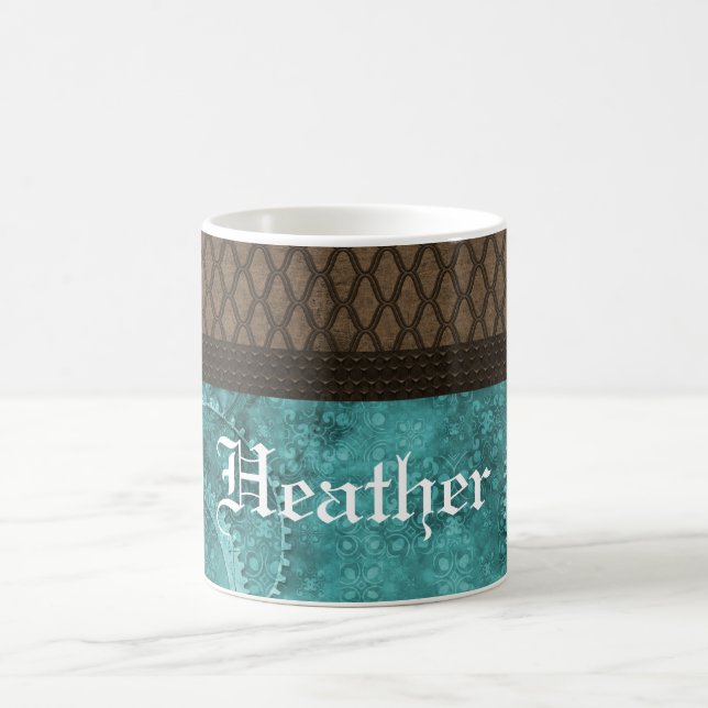 Tasse von Metallgetriebe, Aquamarin (Mittel)