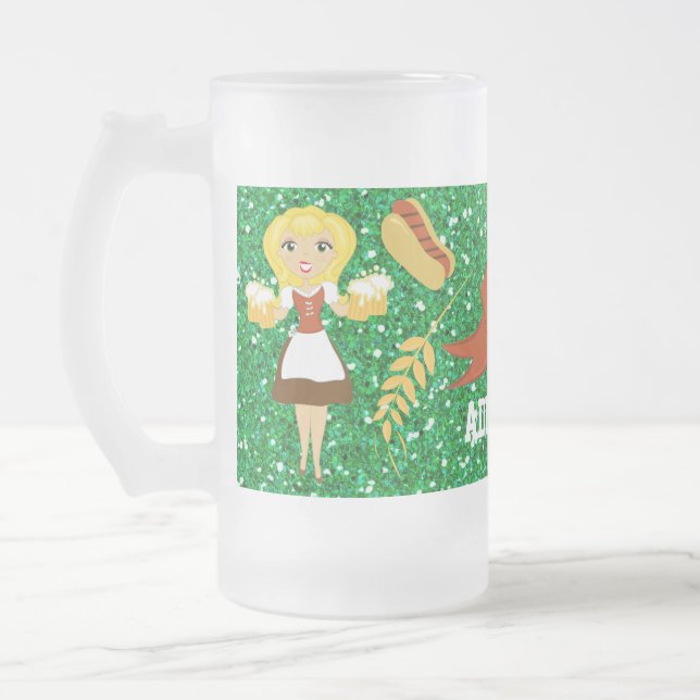 Tasse von Oktoberfest-Bier - SRF (Links)