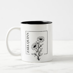 Tasse von personalisierten  und Wildblumen