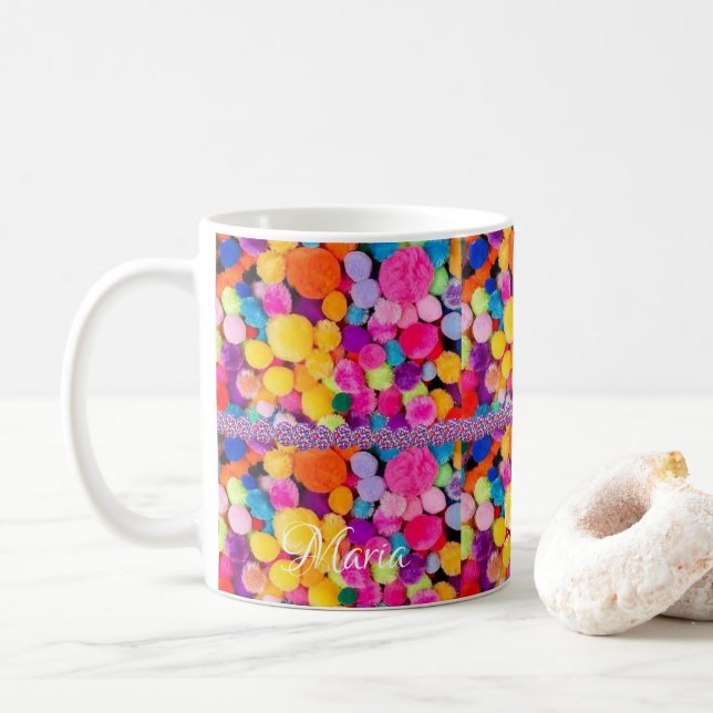 Tasse von Pom Poms (Mit Donut)
