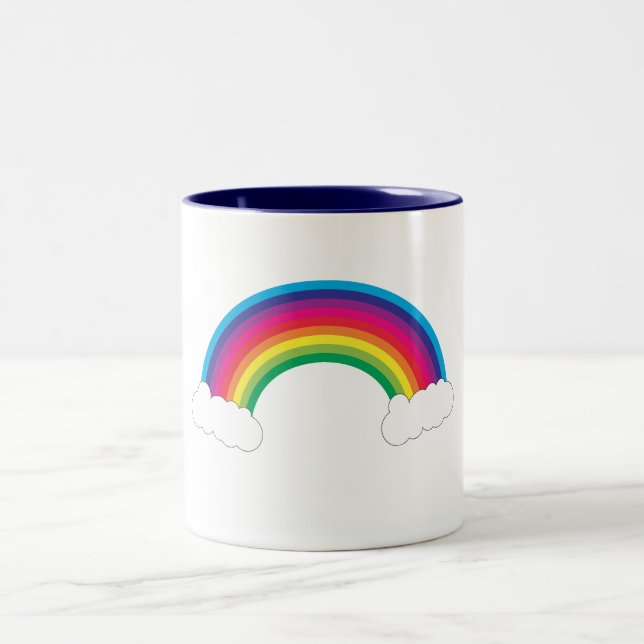 Tasse von Regenbogen und Wolken (Mittel)