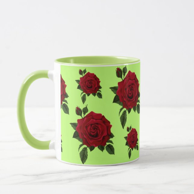 Tasse von rote Rosen (Links)