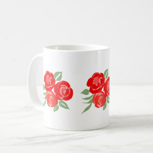 Tasse von rote Rosen