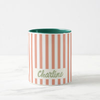 Tasse von roten Streifen, Retro, benutzerdefiniert
