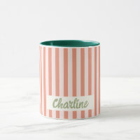 Tasse von roten Streifen, Retro, benutzerdefiniert