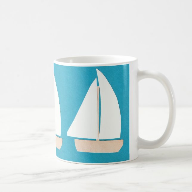 Tasse von Segelbooten (Rechts)