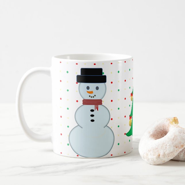 Tasse von Weihnachten grenzt an (Mit Donut)