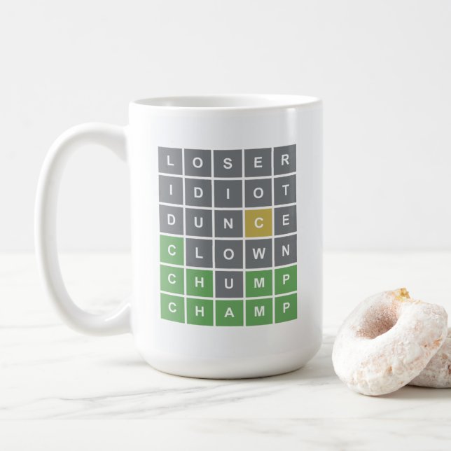 Tasse von Word-Rätsel (Mit Donut)