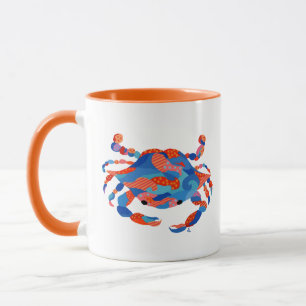 Tasse Watercolor Crab Multicolor