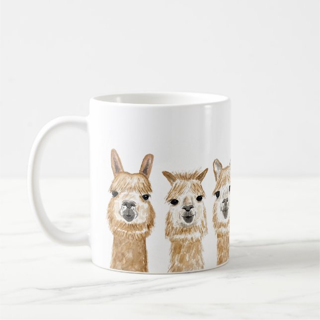 Tasse Watercolor llama (Links)