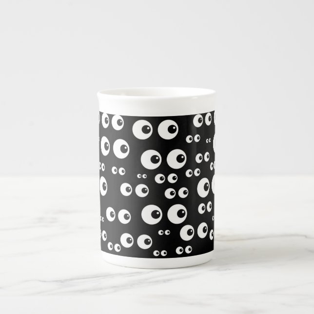 Tasse "Weißes Auge/Schwarzer Hintergrund" (Vorderseite)