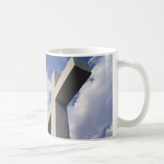 Tasse - weißes Steinkreuz (Rechts)