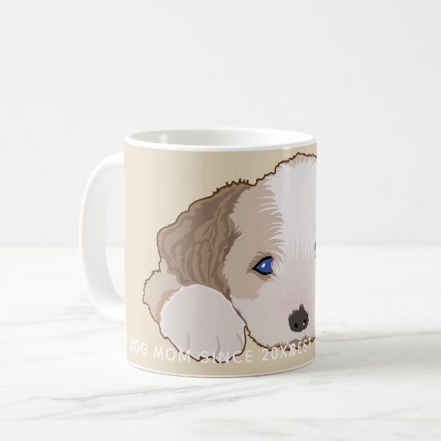 Tasse Welpenschlafzimmerbaby (Vorderseite Links)