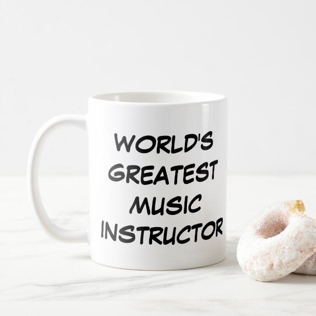 Tasse "Weltgrößter Musiklehrer" (Mit Donut)