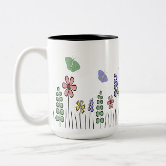 Tasse Wildblume Schmetterling Tasse Frühling