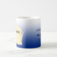 Tasse - Wisconsin-Staatskarte mit Stadt