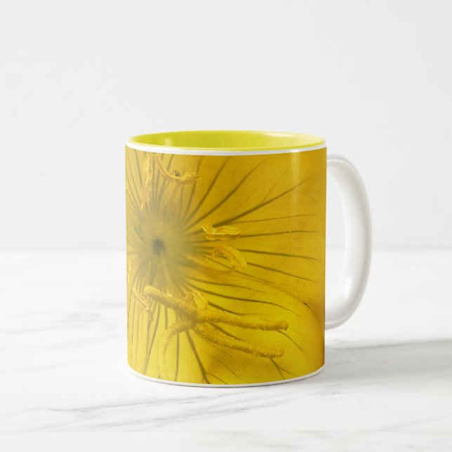 Tasse Yellow Bokeh Blume (VorderseiteRechts)