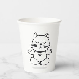 Tasse-Yoga-Katze Pappbecher