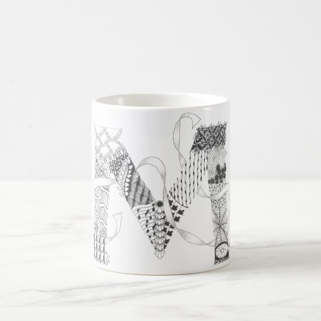 Tasse - Zenletter "M " (Mittel)