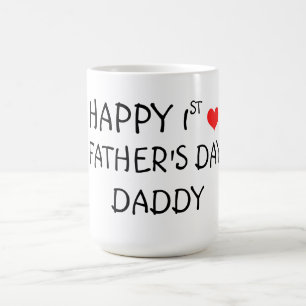 Tasse/Zitat-"Glücklicher Papa des 1. Vaters" Kaffeetasse